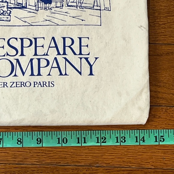 Shakespeare And Company Paris Canvas Tote Bag With Interior Zipper Pocket Unisex - Picture 2 of 6